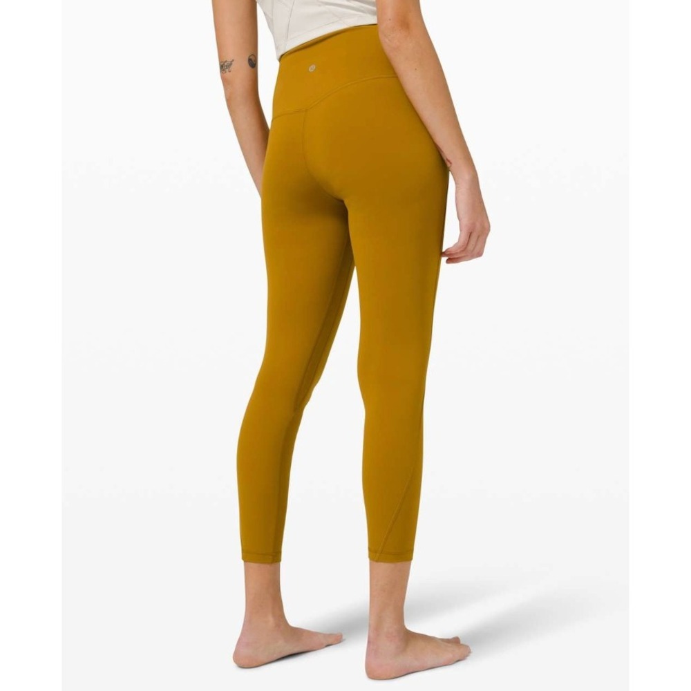 lululemon Unlimit HR Tight 25" Womens 12 Gold Spice Crop Running Yoga Training